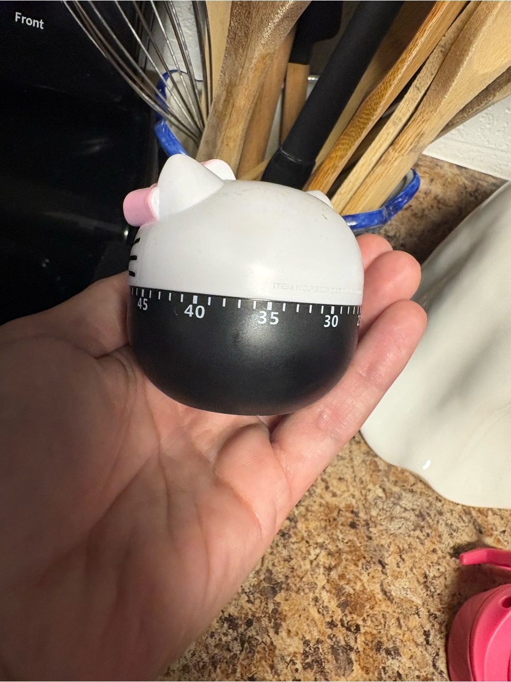 Kitty Timer Pink & White Kitchen Timer - Picture 2 of 2